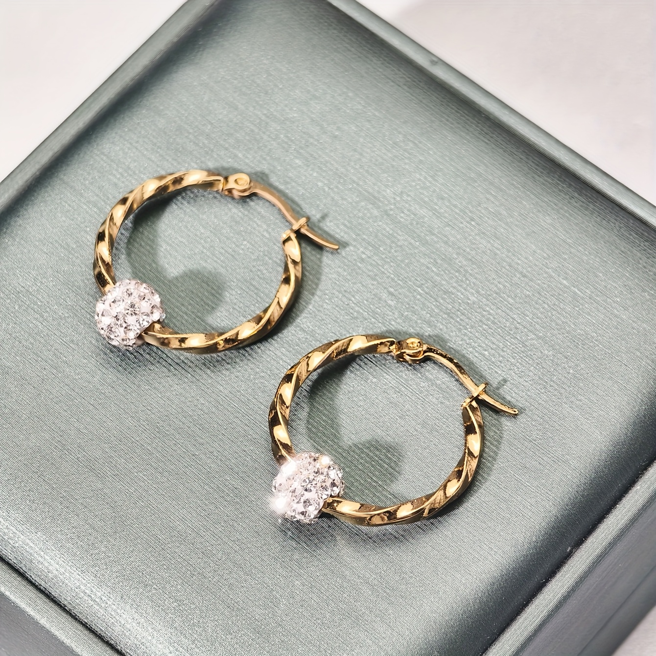 Women's 18K Gold-Plated Stainless Steel Hoop Earrings